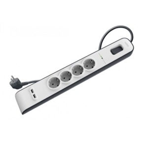 Мережевий фільтр Belkin 2м, 4 розетки, 2xUSB 2.4A, 525 Дж, UL 500 В